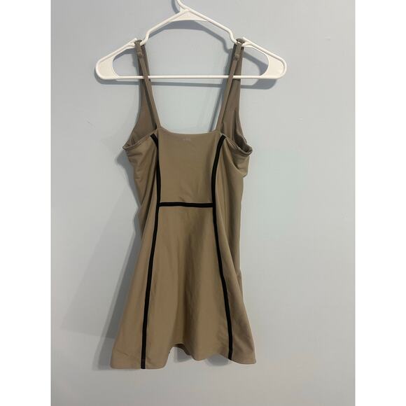 Abercrombie YPB SculptLux Mini Dress Oat and Black Sz S Athletic Dress Great! - Picture 8 of 9